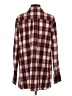 Hatch 100% Cotton Plaid Burgundy Long Sleeve Button-Down Shirt Size 2 Maternity - photo 2