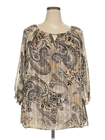 Sara Michelle 3/4 Sleeve Blouse (view 1)
