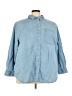 Lee 100% Cotton Blue 3/4 Sleeve Button-Down Shirt Size 3X - photo 1