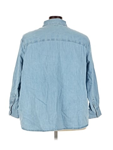 Lee 3/4 Sleeve Button-Down Shirt (view 2)