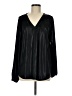 Cotton Bleu Black Long Sleeve Blouse Size M - photo 1