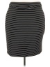 Ann Taylor LOFT Stripes Black Casual Skirt Size 22 - photo 1