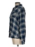 Maurices 100% Rayon Plaid Blue Long Sleeve Button-Down Shirt Size L - photo 5