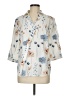 Lomon 100% Polyester Floral Ivory 3/4 Sleeve Blouse Size M - photo 1