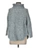 Free People Tweed Blue Turtleneck Sweater Size M - photo 1
