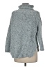Free People Tweed Blue Turtleneck Sweater Size M - photo 2