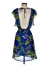 Divided by H&M 100% Polyester Tropical Blue Cocktail Dress Size 4 - photo 2
