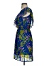 Divided by H&M 100% Polyester Tropical Blue Cocktail Dress Size 4 - photo 5