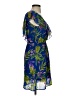 Divided by H&M 100% Polyester Tropical Blue Cocktail Dress Size 4 - photo 4