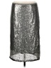 Press 100% Polyester Metallic Silver Formal Skirt Size M - photo 1