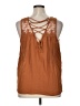 Forever 21 Plus Brown Sleeveless Blouse Size 1X - photo 2