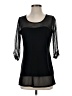 Picadilly Fashions Black 3/4 Sleeve Top Size S - photo 1