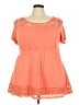 Torrid Orange Short Sleeve Top Size 3X Plus (3) - photo 1