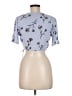 Lush 100% Rayon Blue Short Sleeve Blouse Size M - photo 2