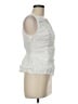 Kourt 100% Linen White Sleeveless Blouse Size 8 - photo 4