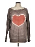 Allen Allen Hearts Brown Pullover Sweater Size M - photo 1
