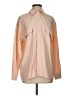 Ann Taylor 100% Silk Color Block Orange Long Sleeve Silk Top Size P (petite) - photo 1