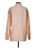 Ann Taylor 100% Silk Color Block Orange Long Sleeve Silk Top Size P (petite) - photo 2