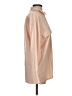 Ann Taylor 100% Silk Color Block Orange Long Sleeve Silk Top Size P (petite) - photo 4