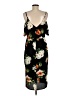 Bisou Bisou Floral Black Casual Dress Size 8 - photo 2