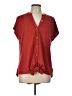 Fortune + Ivy Red Short Sleeve Blouse Size L - photo 1