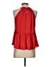 Ann Taylor LOFT 100% Polyester Red Sleeveless Blouse Size S (petite) - photo 2