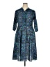 Assorted Brands 100% Polyester Paisley Blue Casual Dress Size 14 - photo 1