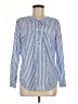 Talbots Stripes Blue Long Sleeve Blouse Size M - photo 1