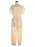 Mable 100% Cotton Solid Ivory Jumpsuit Size M - photo 1