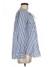 Talbots Stripes Blue Long Sleeve Blouse Size M - photo 4