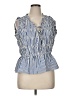 CeCe Blue Sleeveless Blouse Size XL - photo 1