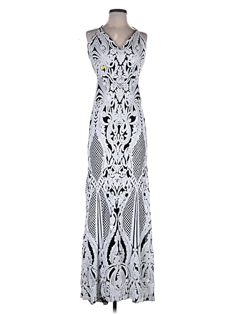 Pre-owned B Darlin Cocktail Dress In Silver