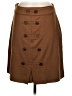 Diane von Furstenberg Solid Brown Wool Skirt Size M (estimated) - photo 1