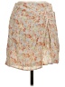 Blue Rain 100% Rayon Floral Tan Casual Skirt Size S - photo 1