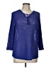 Chico's Blue 3/4 Sleeve Blouse Size Lg (2) - photo 1