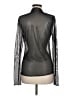 BBX Lephsnt 100% Polyester Metallic Silver Long Sleeve Top Size M - photo 2