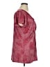 One World Burgundy Short Sleeve Blouse Size 1X - photo 4