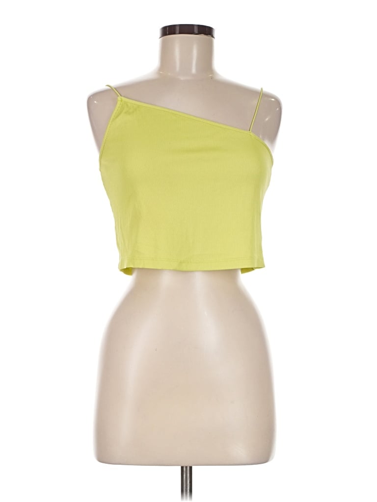 Pre-owned Primark Tank Top Yellow Strapless Neckline Tops
