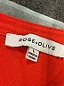 Rose + Olive 100% Rayon Orange Short Sleeve Blouse Size L - photo 7