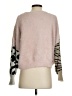 Shein 100% Acrylic Animal Print Pink Pullover Sweater Size 4 - photo 2