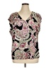 Vince Camuto Paisley Black Sleeveless Blouse Size 1X - photo 1