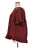 Unbranded 100% Polyester Burgundy Short Sleeve Blouse Size XXL - photo 5