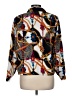 Impressions Print Black Long Sleeve Blouse Size M (estimated) - photo 2