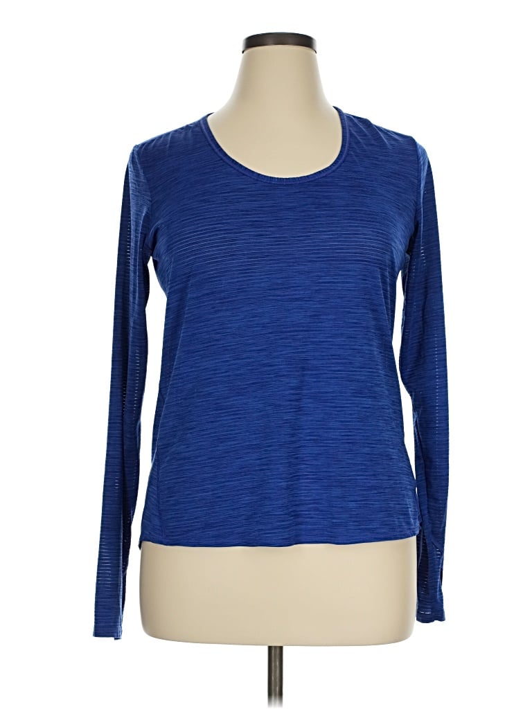 Pre-owned Athleta Long Sleeve T-shirt In Blue