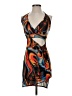 PrettyLittleThing Graphic Orange Cocktail Dress Size 4 - photo 1