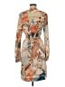 Etcetera 100% Polyester Print Tan Casual Dress Size 6 - photo 2