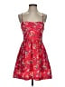 American Eagle Outfitters 100% Polyester Floral Red Casual Dress Size 2 - photo 1