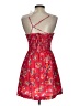 American Eagle Outfitters 100% Polyester Floral Red Casual Dress Size 2 - photo 2
