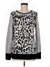 Skye's The Limit Animal Print Silver Pullover Sweater Size M - photo 1