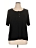 Torrid Black Short Sleeve Henley Size 1X Plus (1) - photo 1